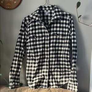 Carhartt Black and White Plaid Button Down Shirt